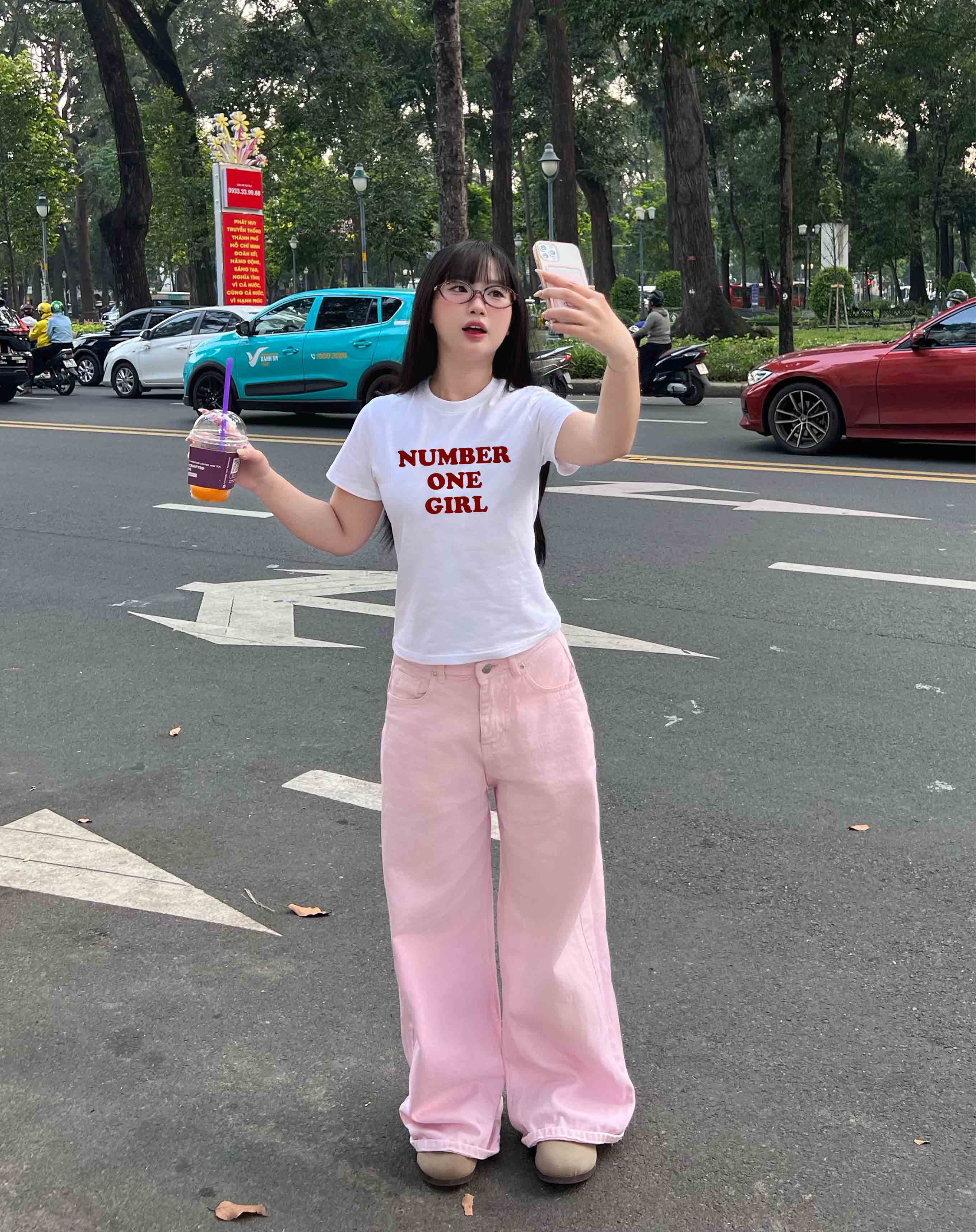 Áo baby tee ôm number one girl 1978 Miucho cổ tròn vải cotton 4c thoáng mát in basic_thumbnail_5