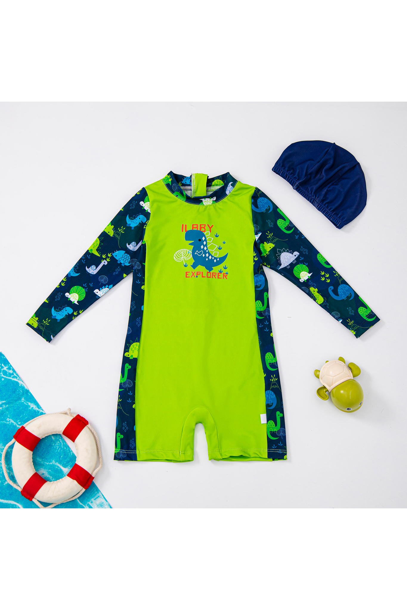 Bộ bơi liền bé trai phối hoạ tiết khủng long_thumbnail_4