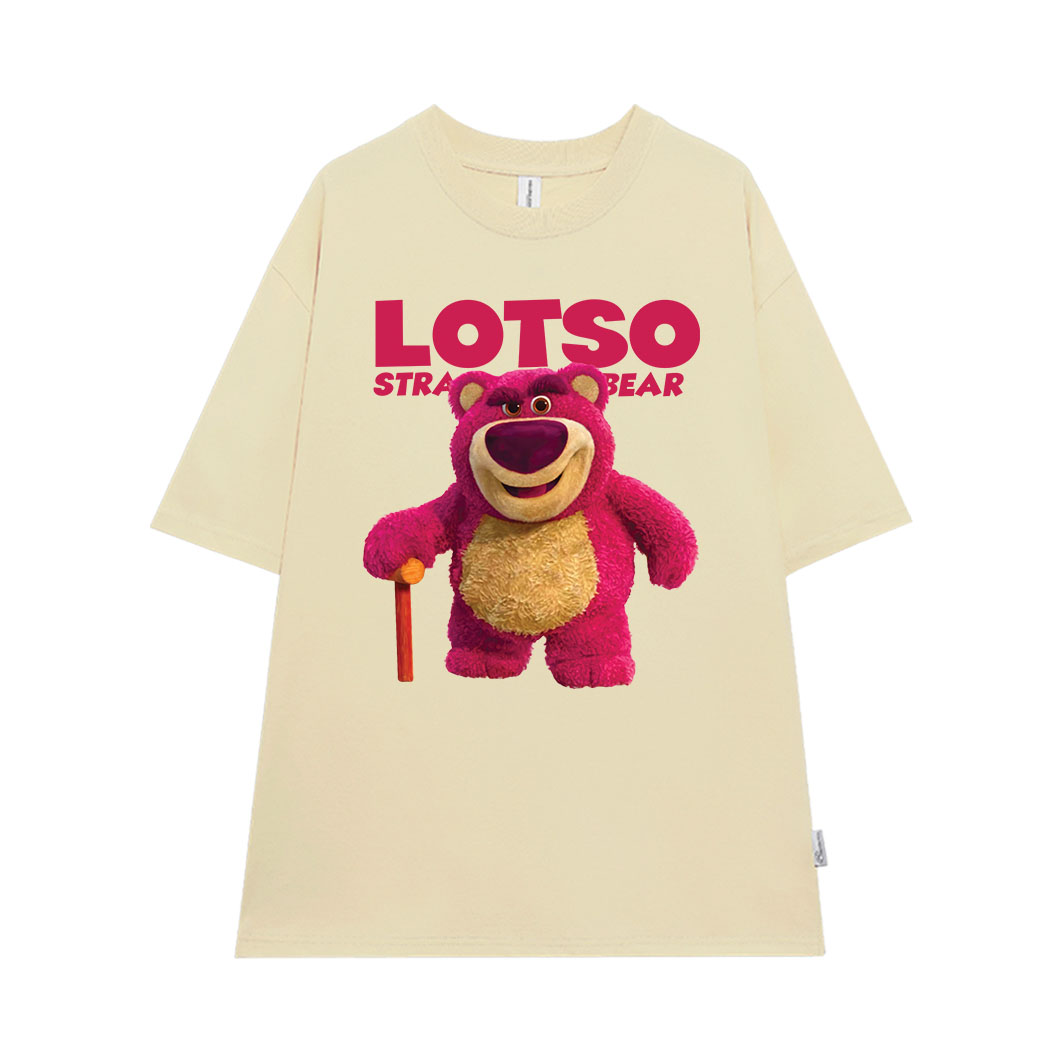 Áo thun gấu dâu lotso form rộng AT366 Miucho basic tee tay lỡ dành cho nam nữ in graphic_thumbnail_3