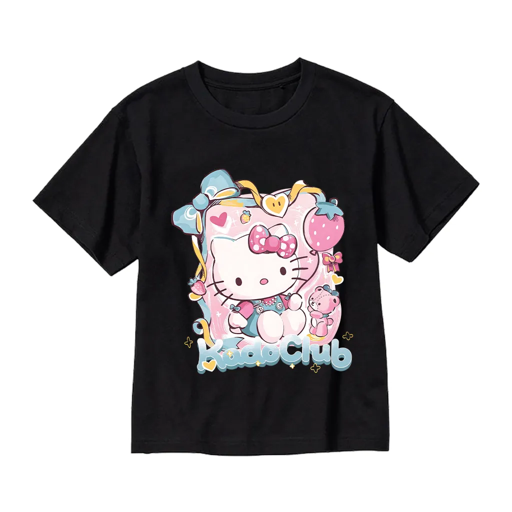 Áo thun bé gái Kado tay ngắn cổ tròn vải cotton thoáng mát dày dặn hình Kitty dễ thương 2871_thumbnail_11