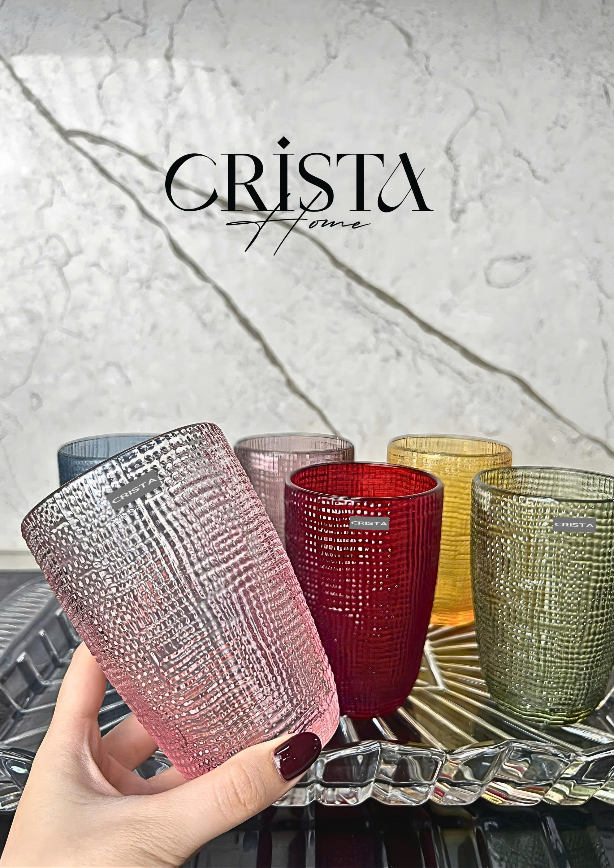 Bộ 6 cốc thủy tinh CRISTA HOME  vân lưới dập nổi 420 ml_thumbnail_61