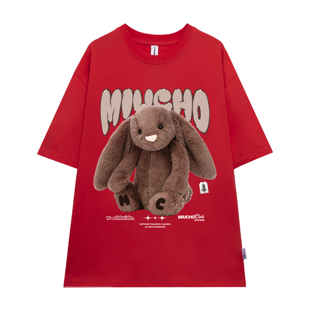 Áo thun thỏ Bunny form rộng local brand ATD1253 Miucho tay ngắn cổ tròn in mix_thumbnail_13