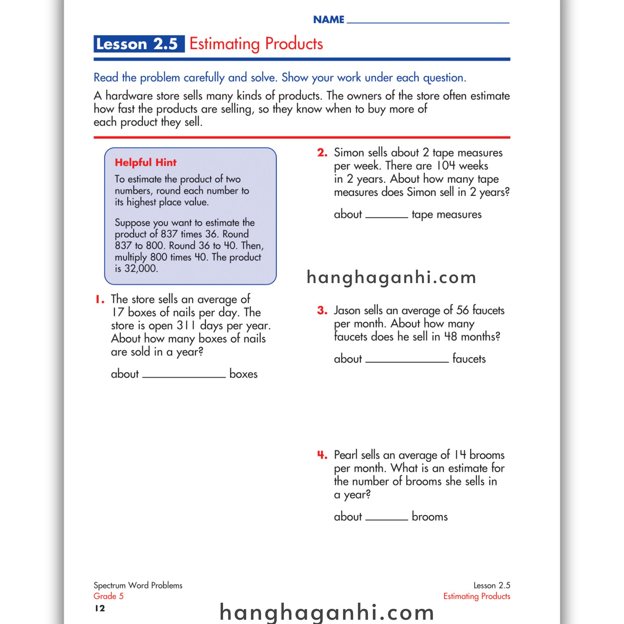 Sách Spectrum Word Problems Workbook Grade 5_thumbnail_15