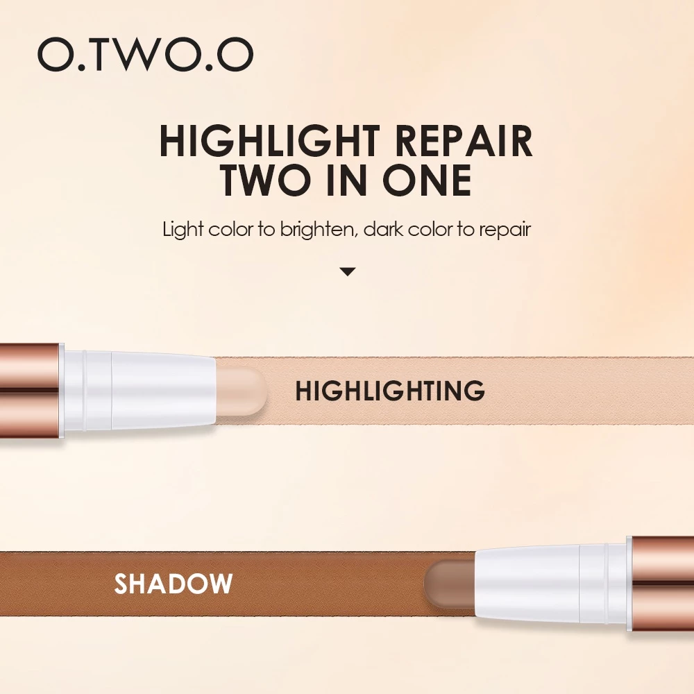 O.TWO.O Highlighter Makeup Shadow Contour Stick Double Head For Brighten Face Cosmetics_thumbnail_6