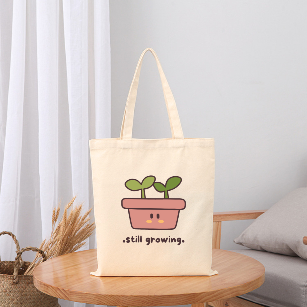 Túi tote vải canvas We Tee phong cách Hàn Quốc có khoá kéo và ngăn phụ - TOTE03_thumbnail_19