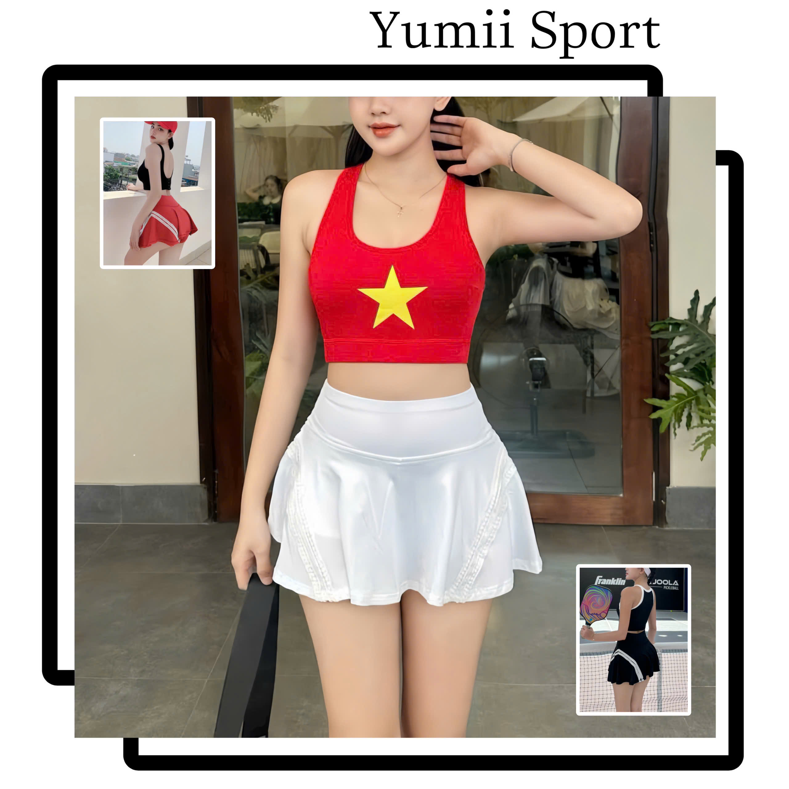 Váy Ngắn Thể Thao Dáng Tennis Phối Viền_thumbnail_4