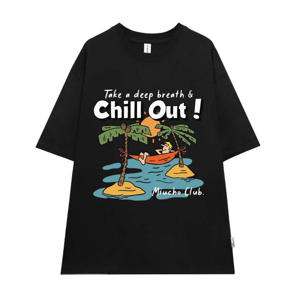 Áo thun nam form rộng ATD1145 Miucho Man tay ngắn thoáng mát cổ tròn in mix BST hè biển_thumbnail_0