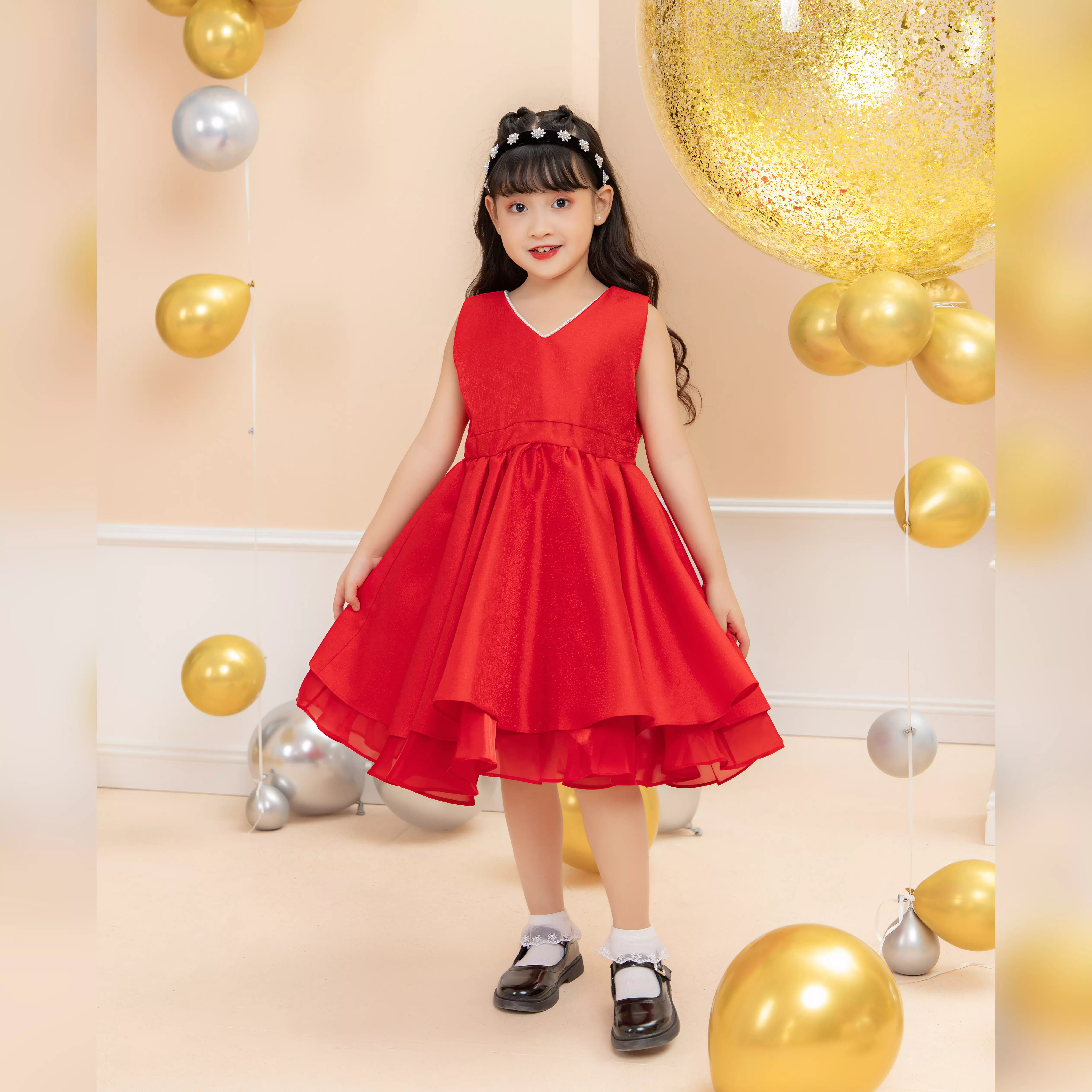 Váy tafta cổ tim sát nách_thumbnail_0