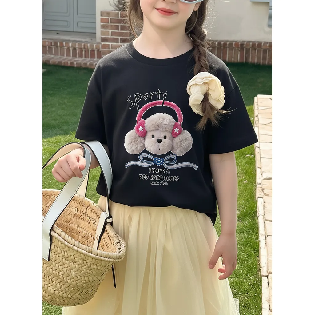 Áo thun cho bé gái dễ thương Kado vải cotton co giãn thoáng mát thoải mái thấm hút tốt 2929_thumbnail_8