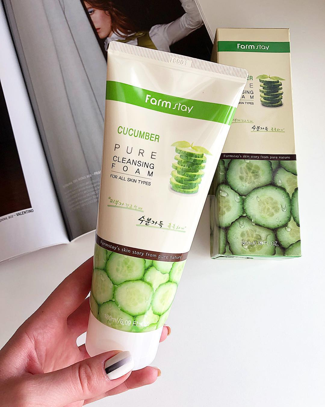 Farm Stay Cucumber P U R E Cleansing Foam 180ml