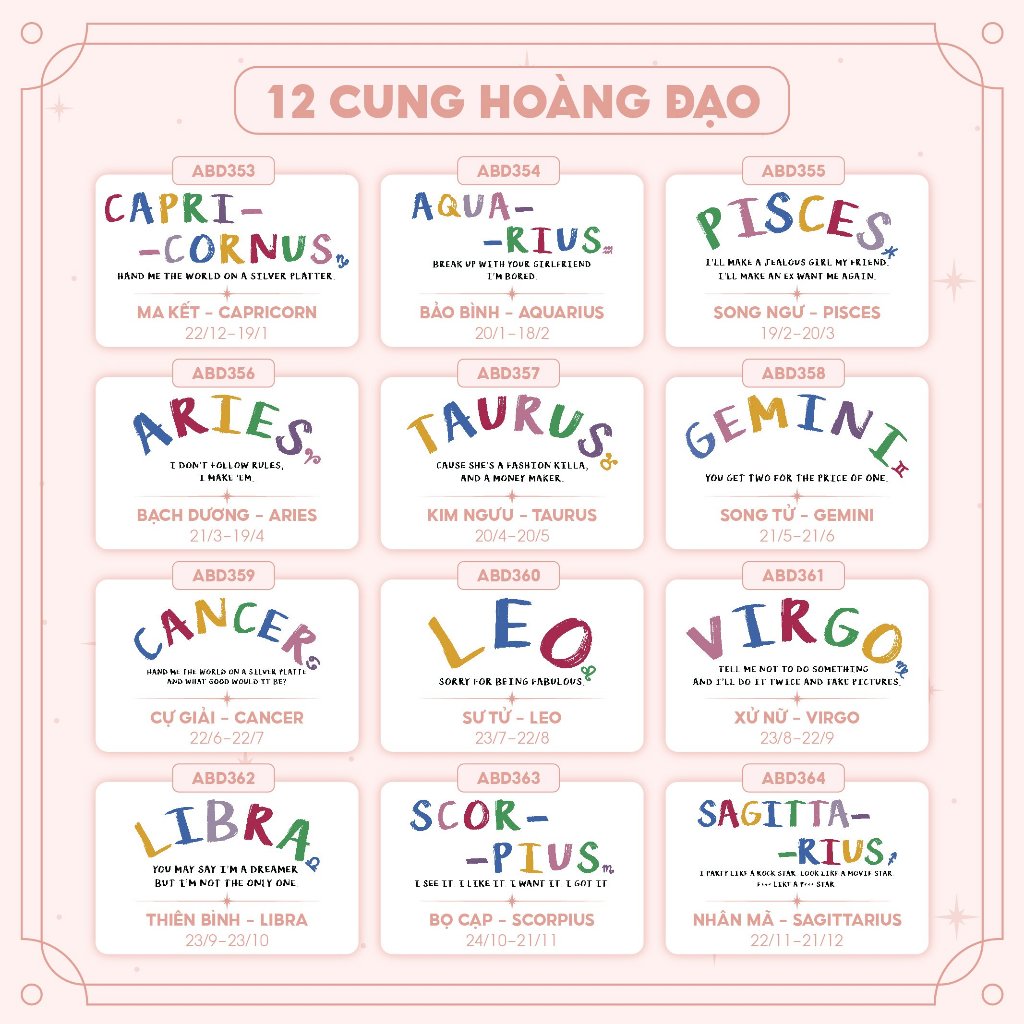 Áo baby tee ABD363 cung hoàng đạo Bò Cạp SCORPIUS Miucho cotton cổ tròn in typography_thumbnail_4