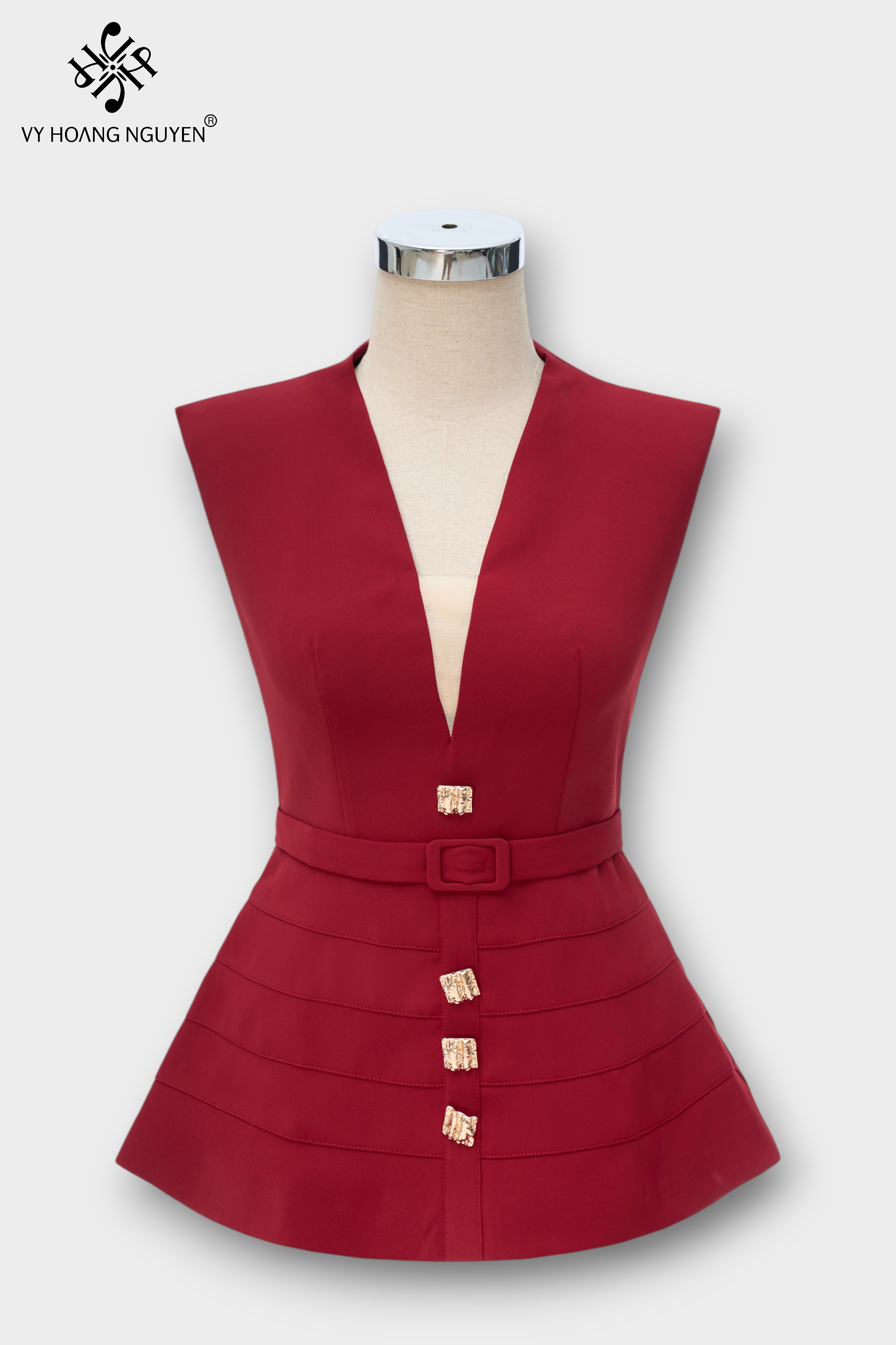 Áo PL Cổ V Cúc Đồng_thumbnail_5