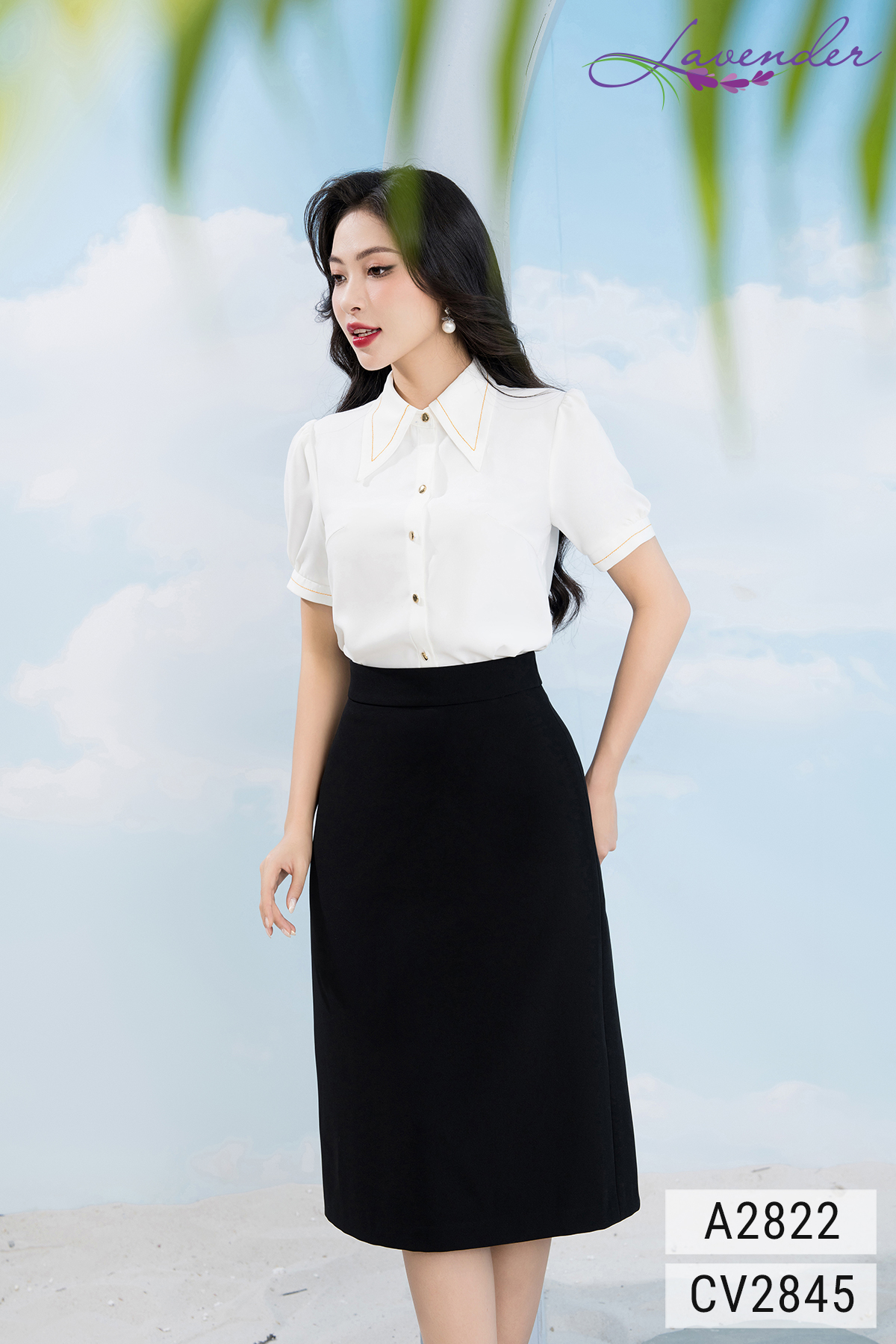 Chân váy A Thời trang Lavender dáng dài xẻ sau CV2845_thumbnail_2