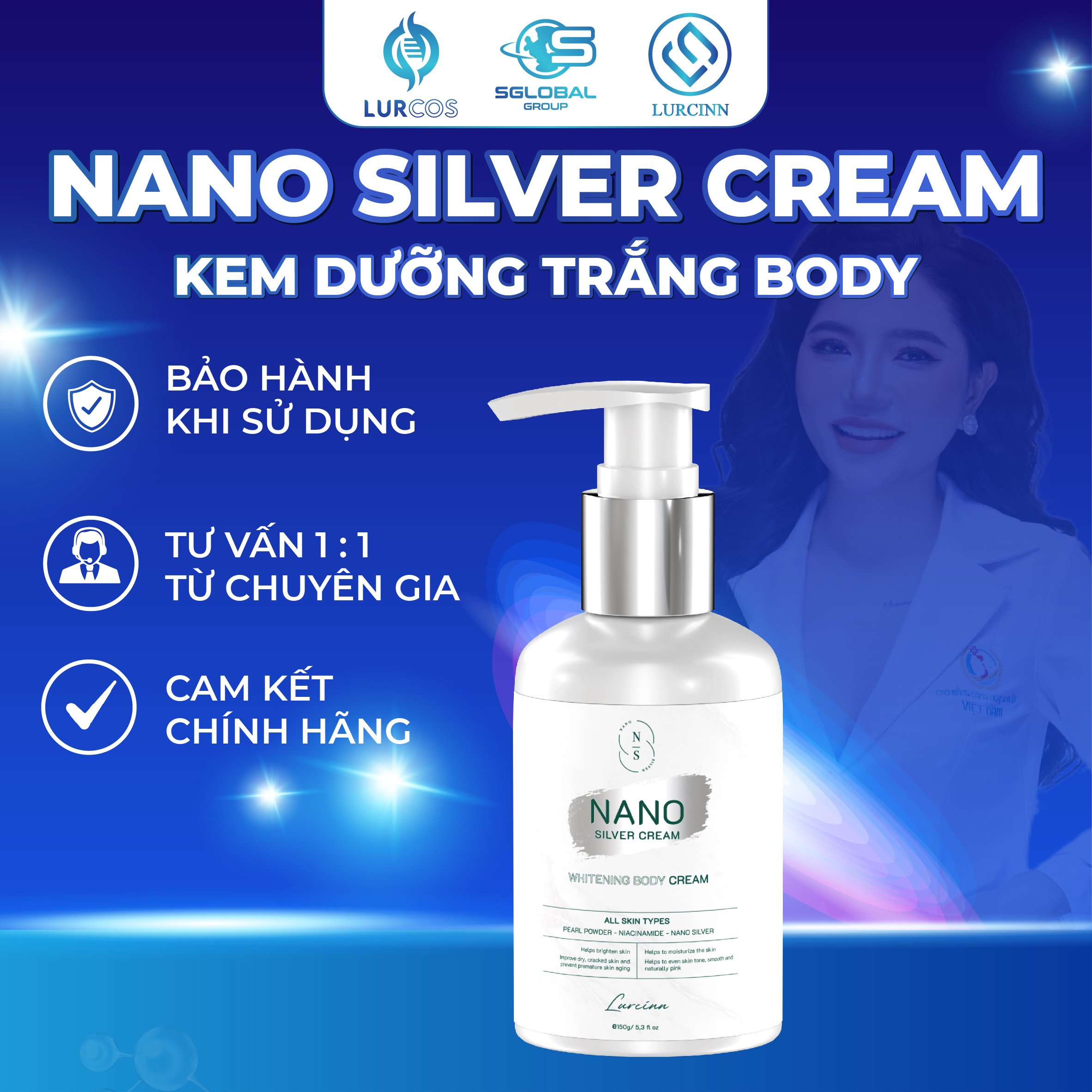 Kem Dưỡng Body Lurcinn - Nano Silver Cream 150g