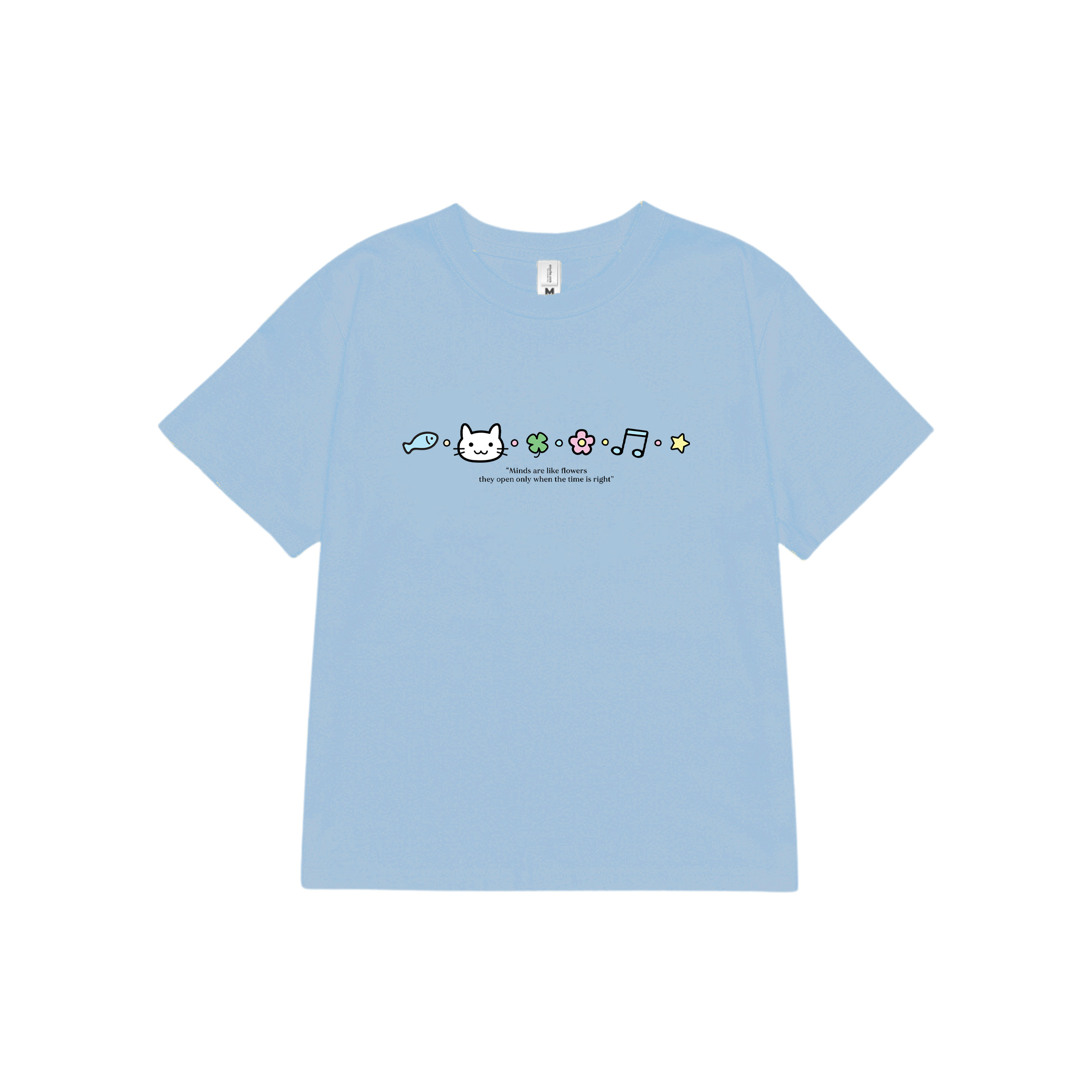 Áo baby tee ôm local brand ABD1563 Miucho vải cotton co giãn thoáng mát cổ tròn in mix