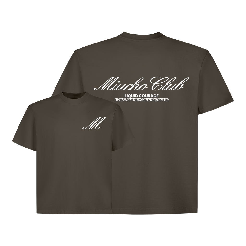 Áo thun boxy local brand 2042 Miucho vải cotton 2c 250gsm cổ tròn tay ngắn in basic