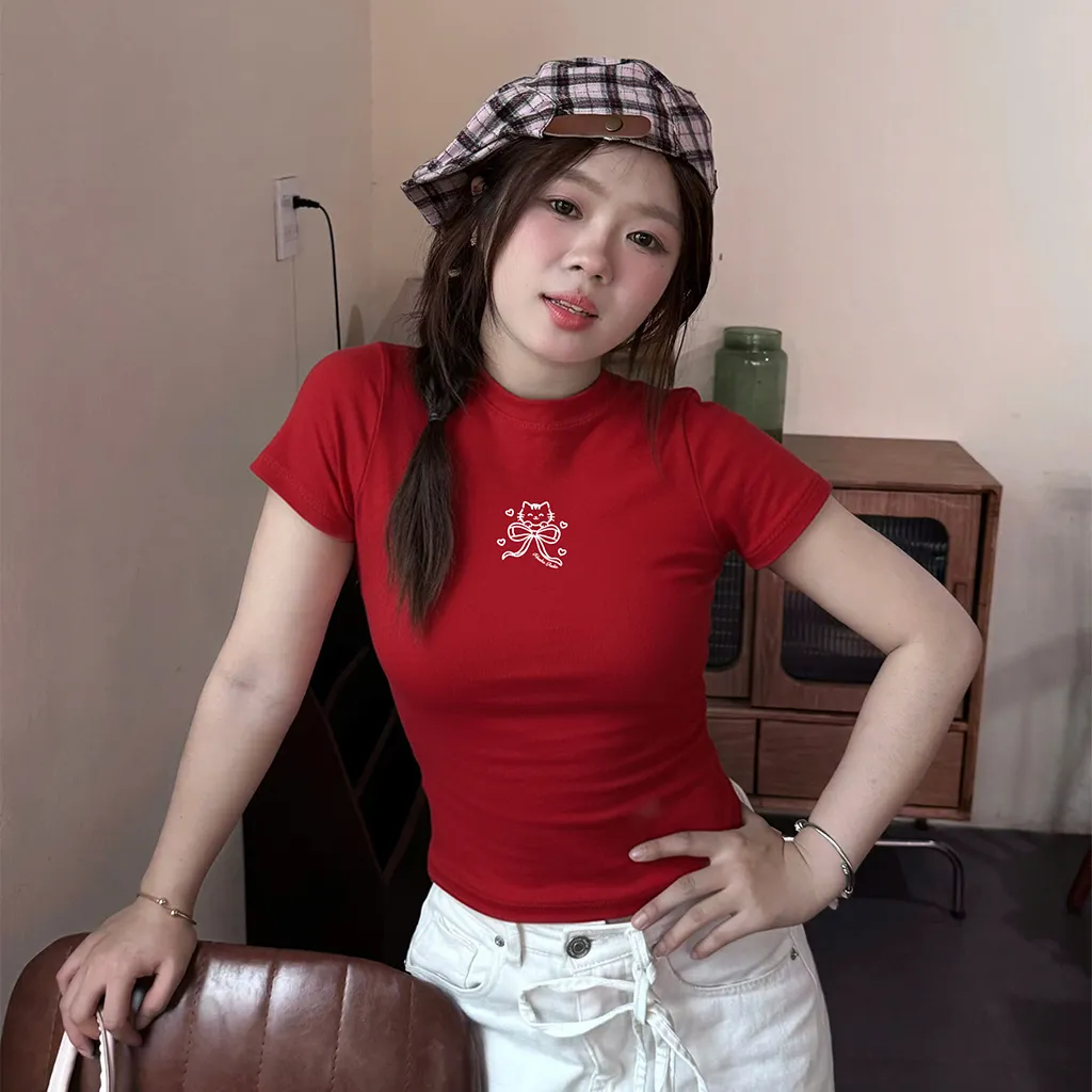 Áo baby tee form ôm body hình nơ cute Beezy 3332_thumbnail_3