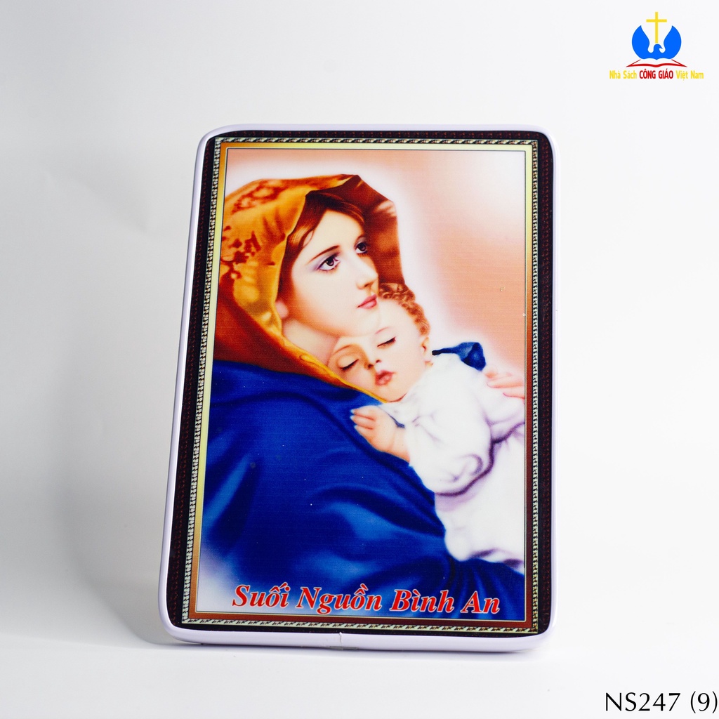 Khung ảnh Đức Mẹ Maria 15x22cm để bàn, treo tường NS247-5 - Quà tặng Công Giáo, lễ quan thầy, sinh nhật_thumbnail_0