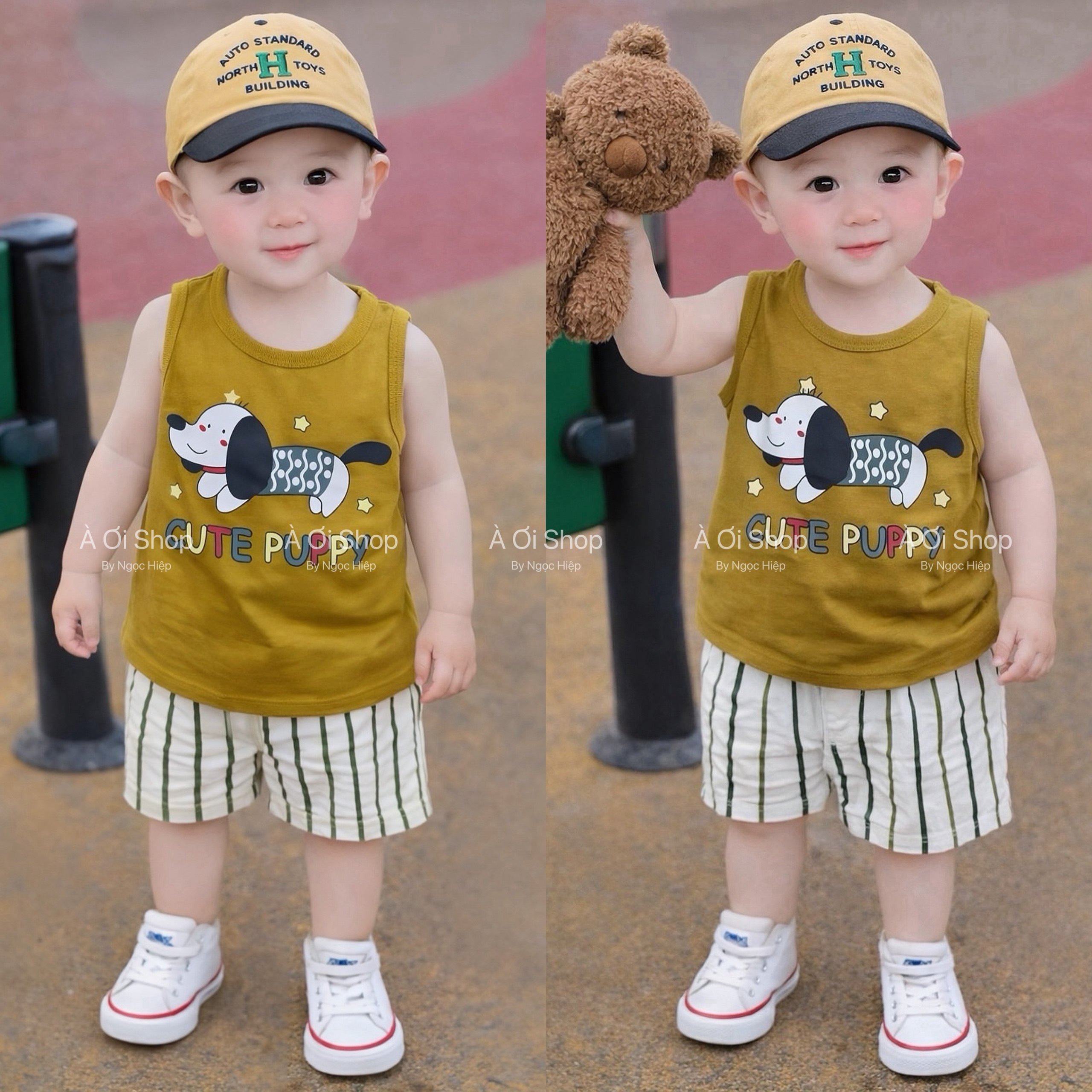 B04 BỘ BA LỖ CHÓ CUTE PUPPY NGÔI SAO- A201.611