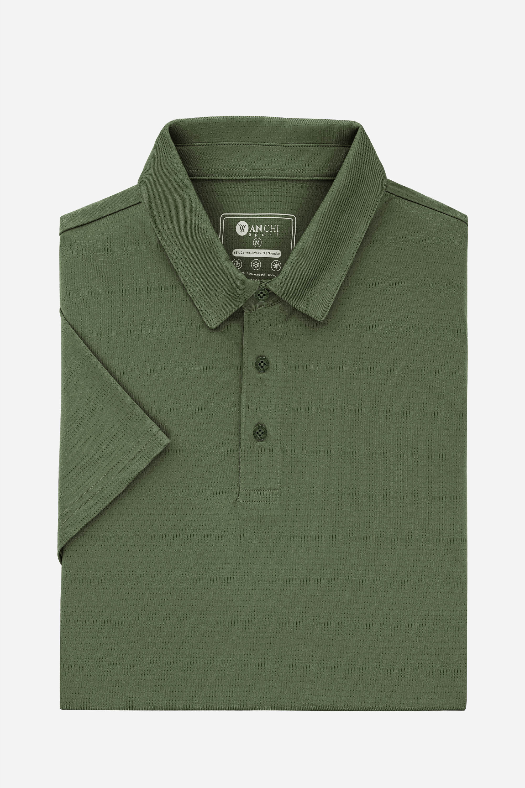 Áo Polo Thể Thao Nam Trung Niên ANCHI Chất Liệu Thun Lạnh Phom Suông Vạt Ngang