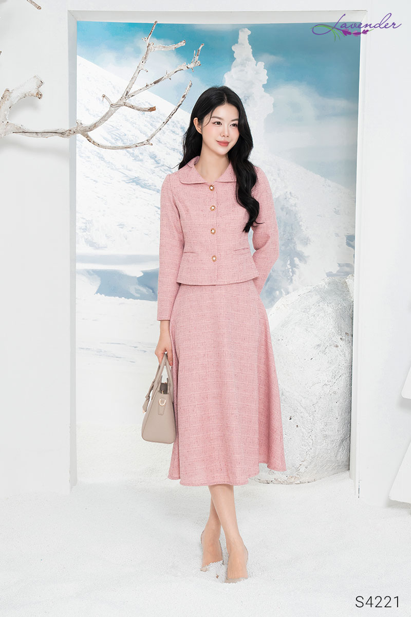 Set tweed cổ bẻ S4221