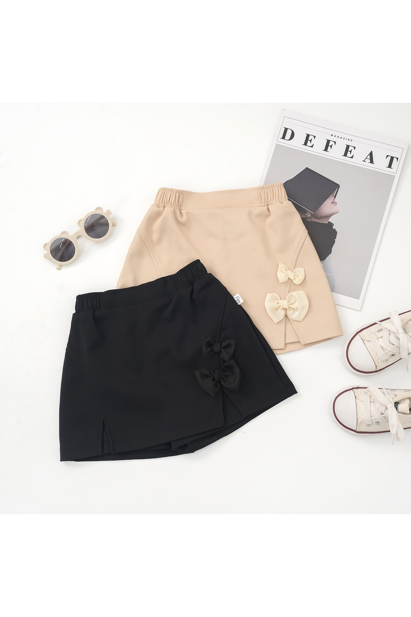 Quần váy xẻ phối nơ_thumbnail_0