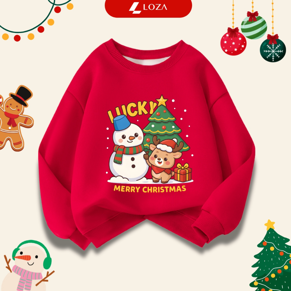 Áo nỉ Noel cho bé trai, bé gái - Loza Kids IN014_thumbnail_5