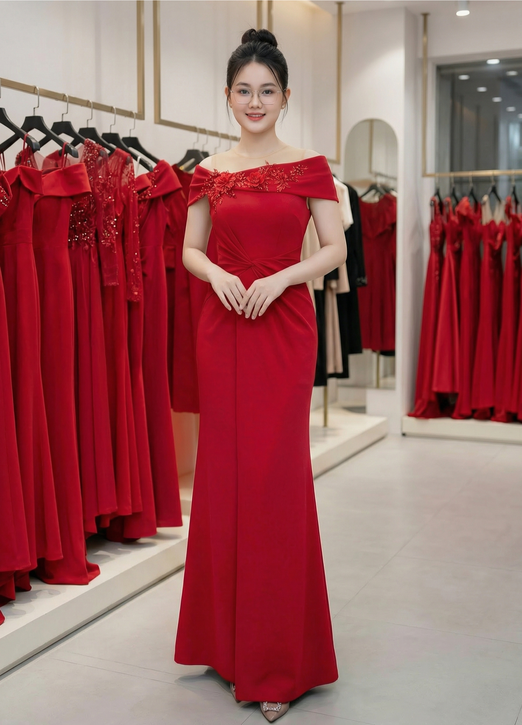 Đầm dạ hội dự tiệc  phối ren hoa cao cấp_thumbnail_5