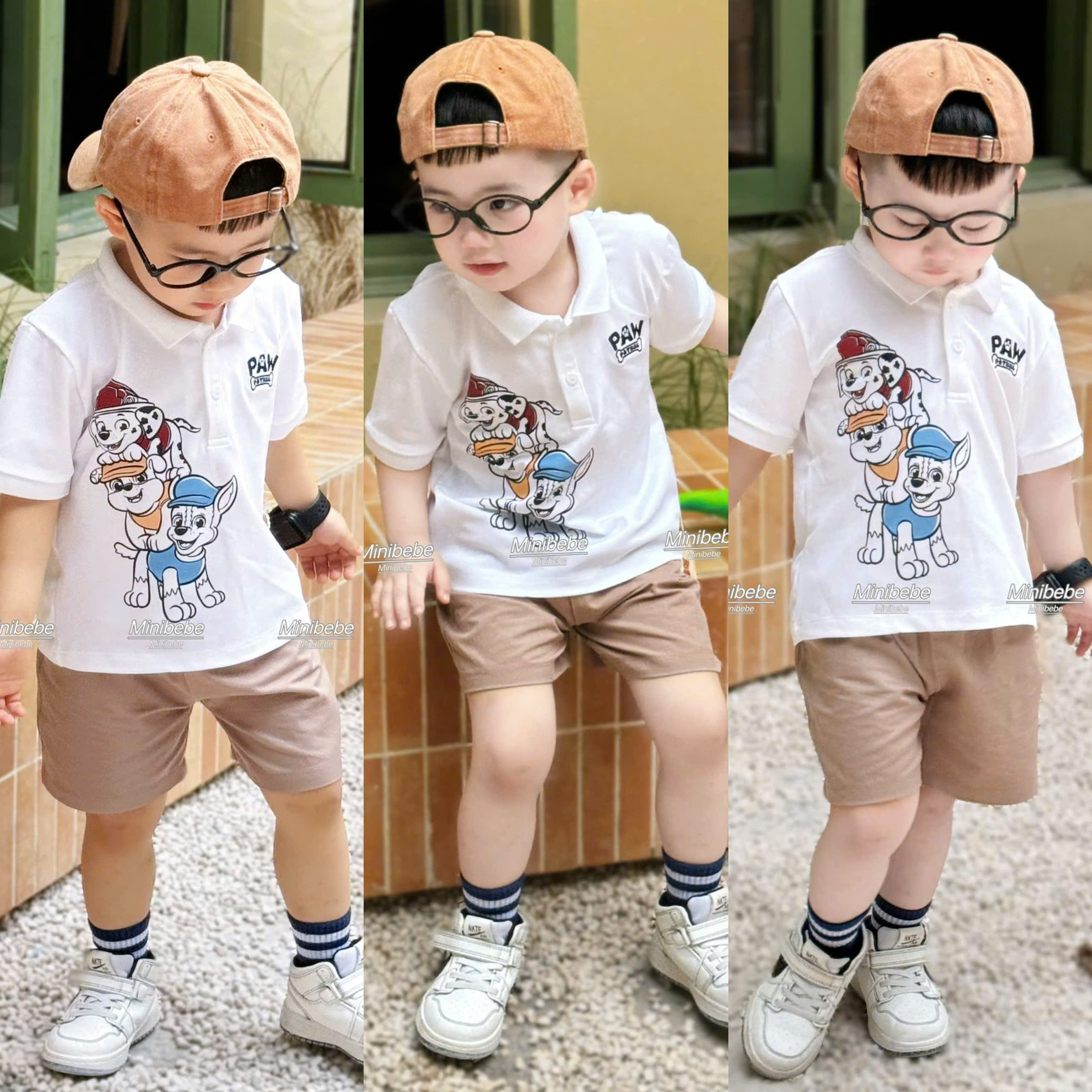 A72 BỘ POLO 2 CÚC 3 HÌNH CHÓ - A117.1659