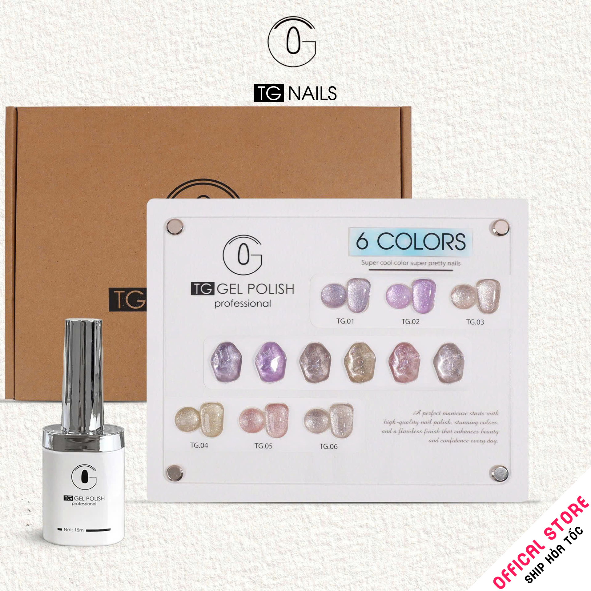 Set sơn gel 6 màu mắt mèo Tiên Cá TG