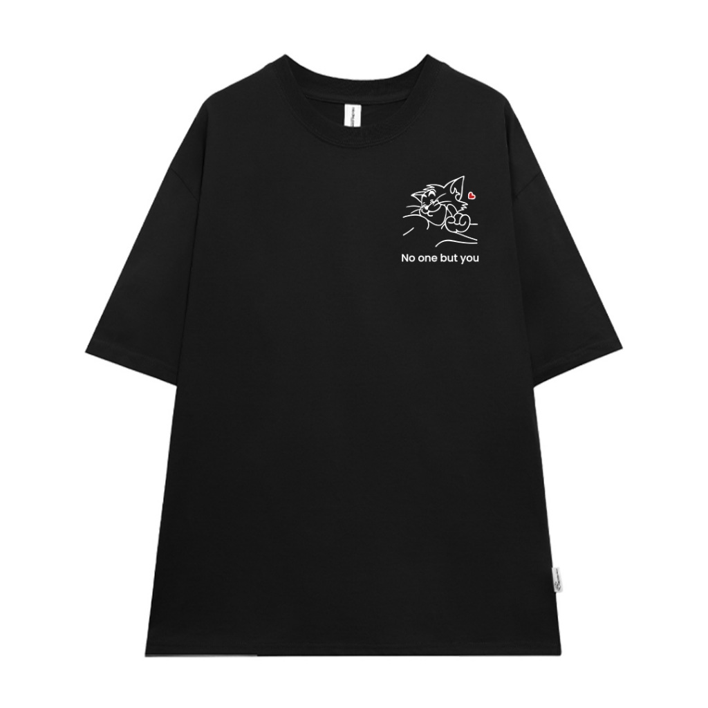 Áo thun couple form rộng cute hoạt hình unisex ATD1055 Miucho vải cotton tay lỡ cổ tròn in mix_thumbnail_16