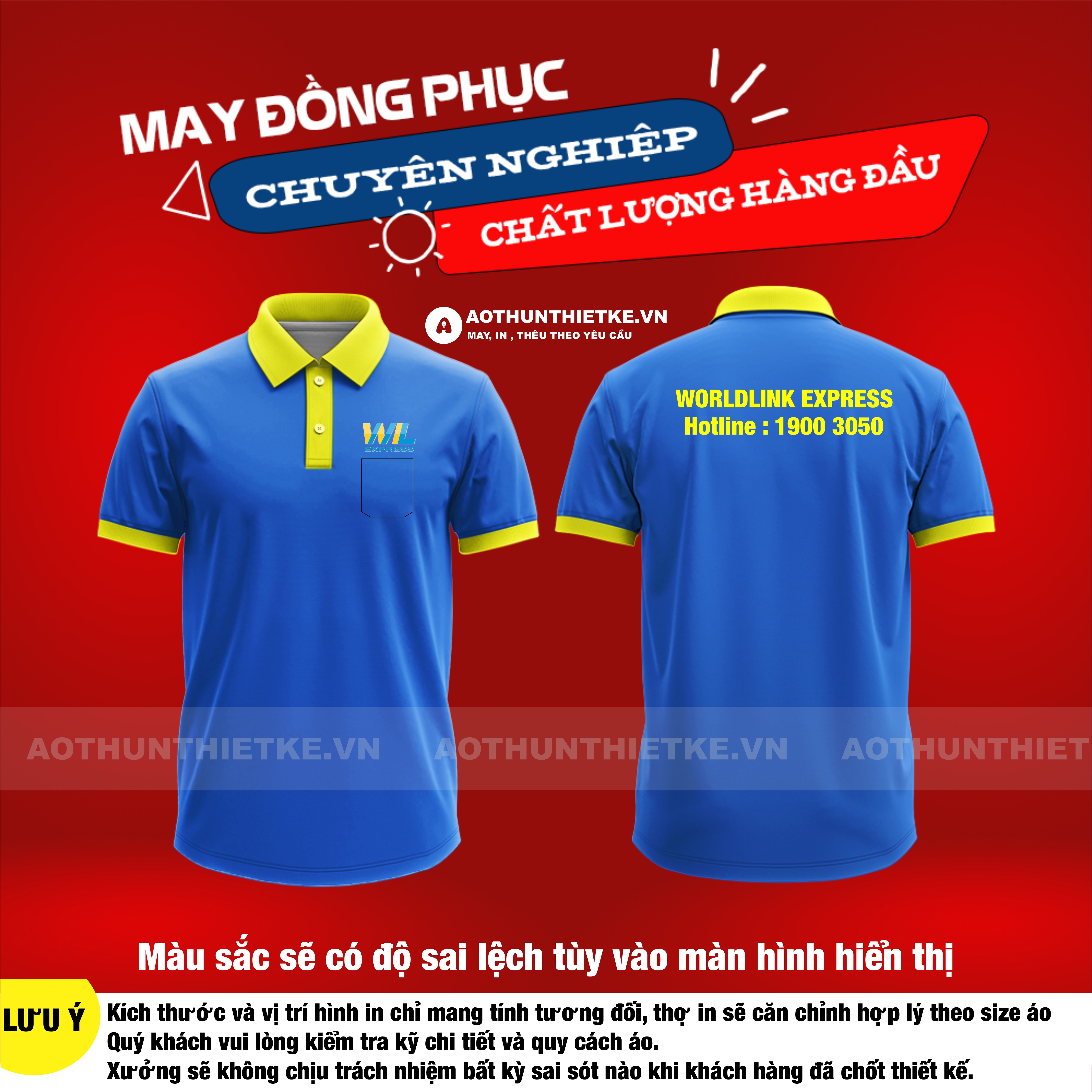 Áo Đồng Phục Công Ty Chuyển Phát Nhanh Worldlink Express