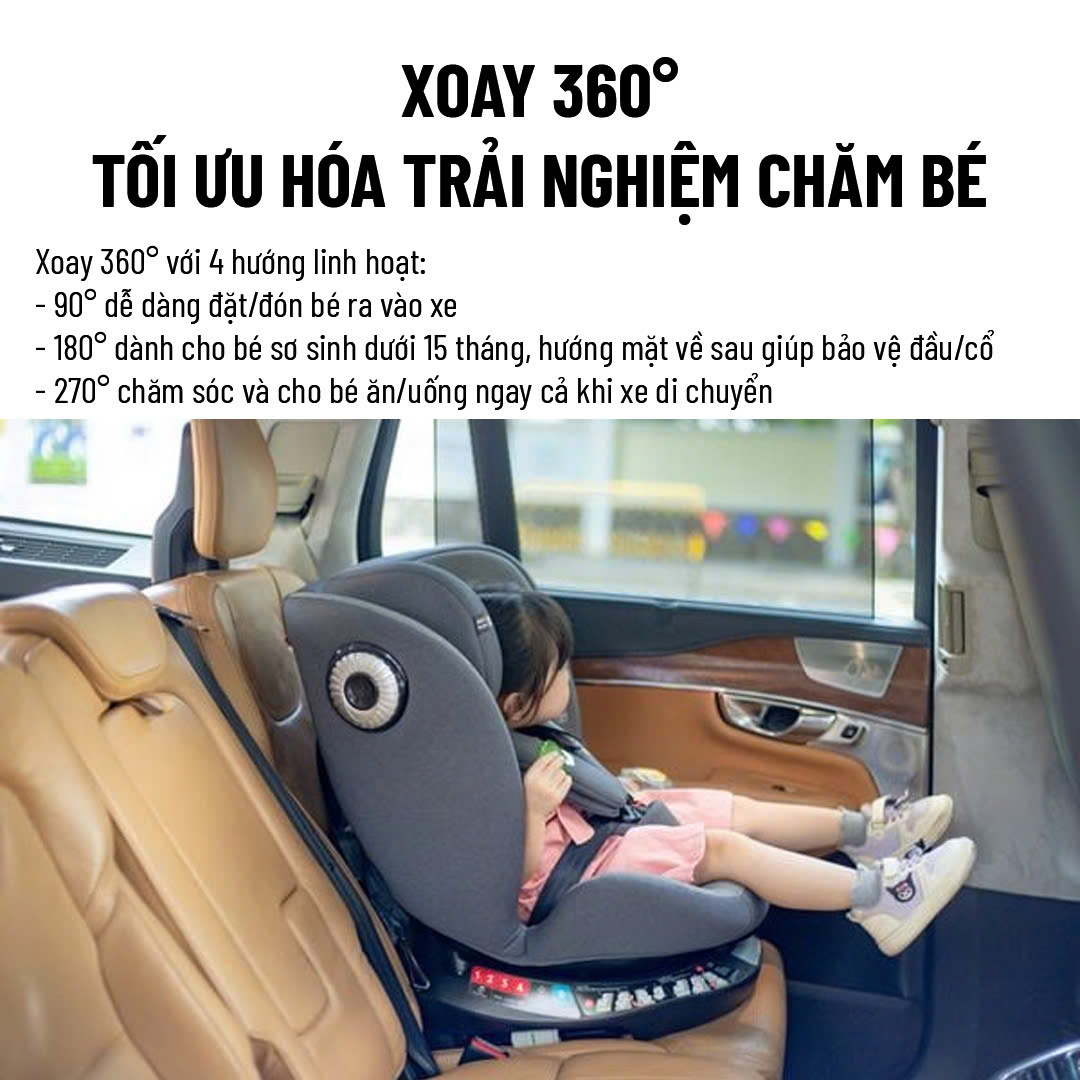 Ghế Ngồi Ô Tô Babyro Spinsafe 0-12 tuổi