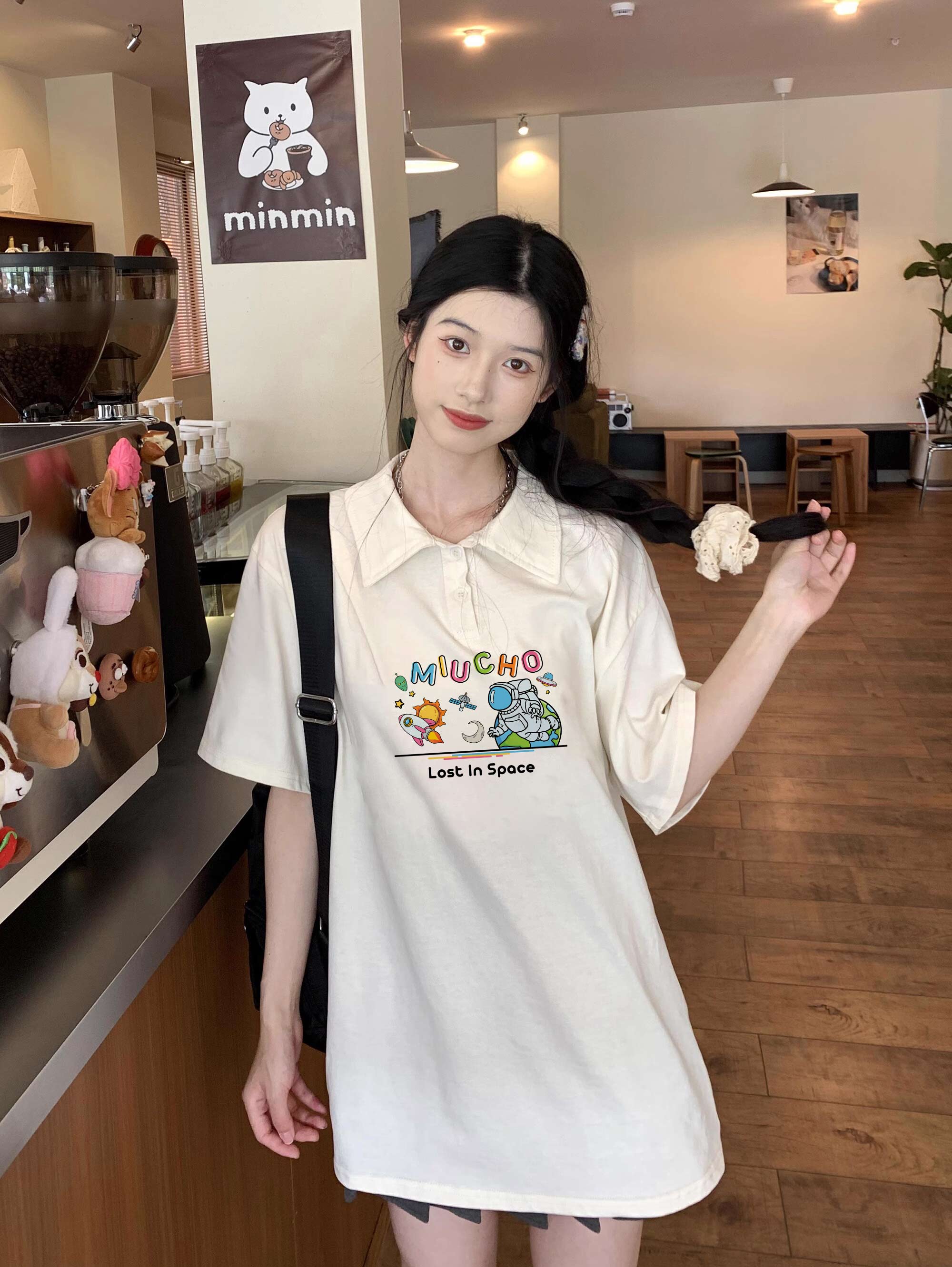 Áo polo nữ form rộng chất vải cotton co giãn thoáng mát PLD1696 Miucho in basic_thumbnail_2