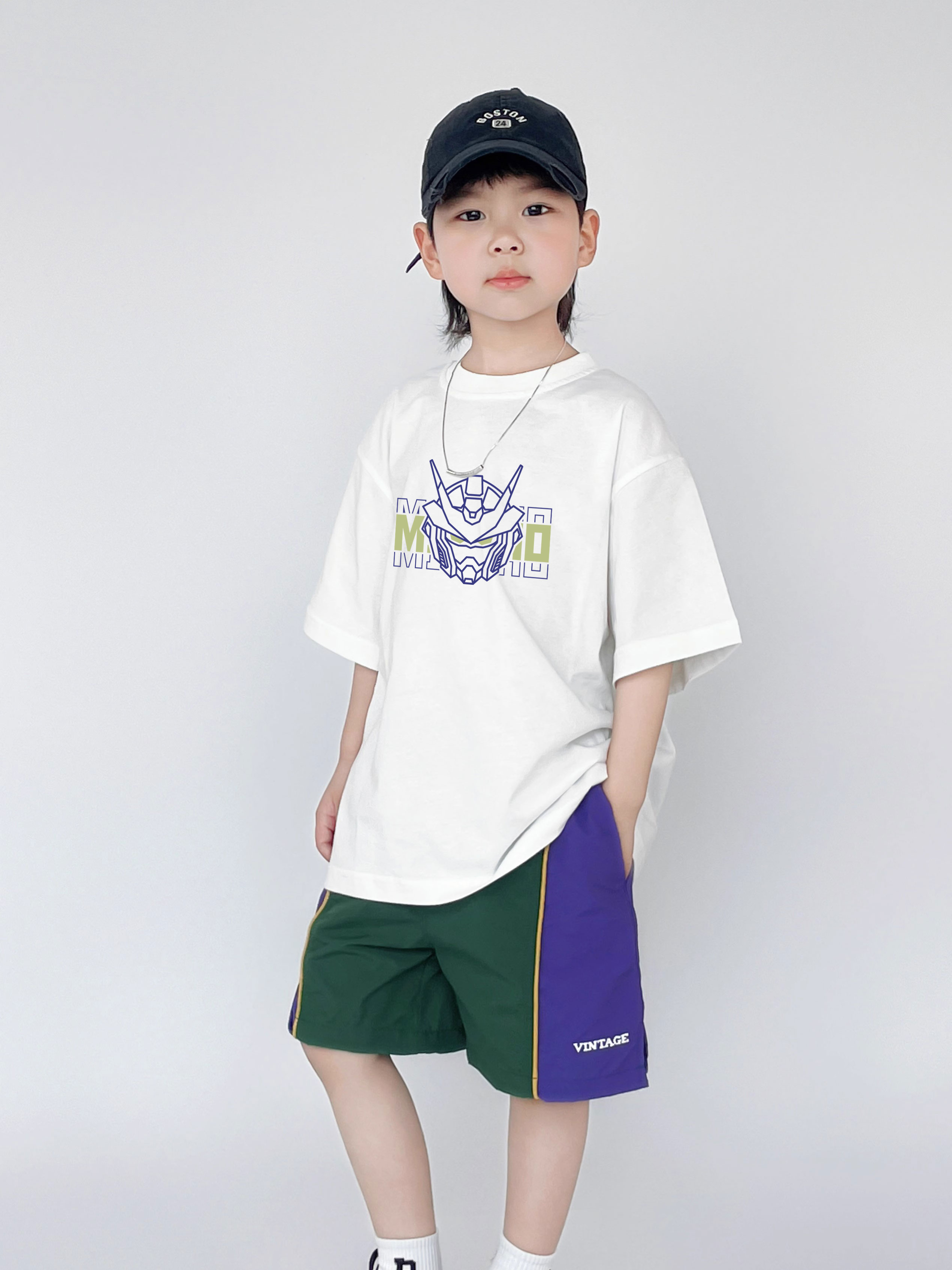 Áo thun cho bé trai form rộng AED2419 Miucho Kid chất vải cotton co giãn 4 chiều mềm mại thoáng mát in mix_thumbnail_5
