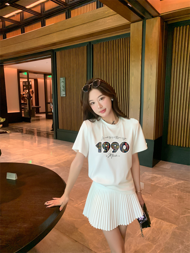 Áo thun nữ in năm sinh 1990 form vừa regular vải cotton 4c thoáng mát ARD1777 Miucho Chic in mix_thumbnail_5