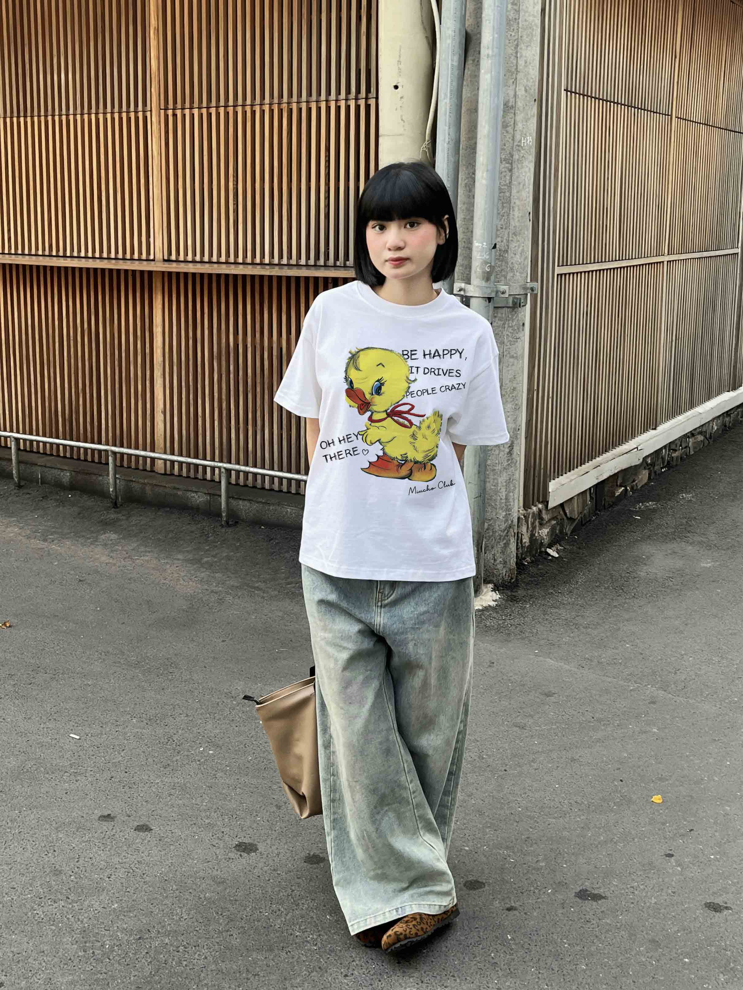 Áo thun boxy vịt con dễ thương 2109 Miucho vải cổ tròn vải cotton 2c 250gsm dày dặn in mix_thumbnail_5