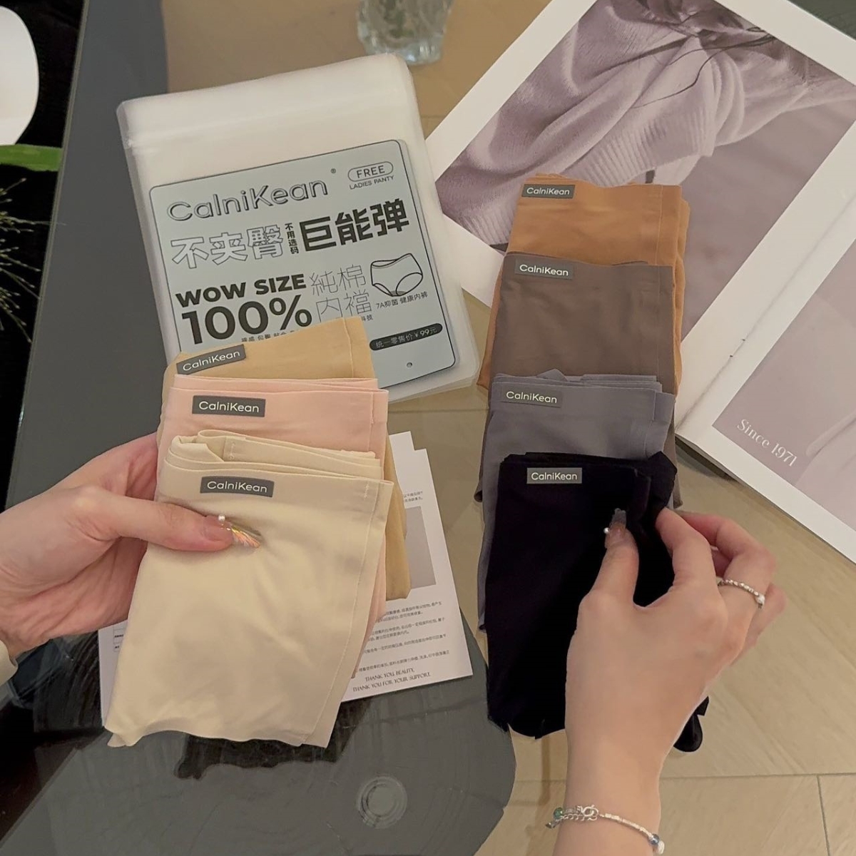 CalniKean Quần Lót Nữ Cotton Hàn Mềm Mại Thoáng Khí Set 5 Màu CQ01_thumbnail_5