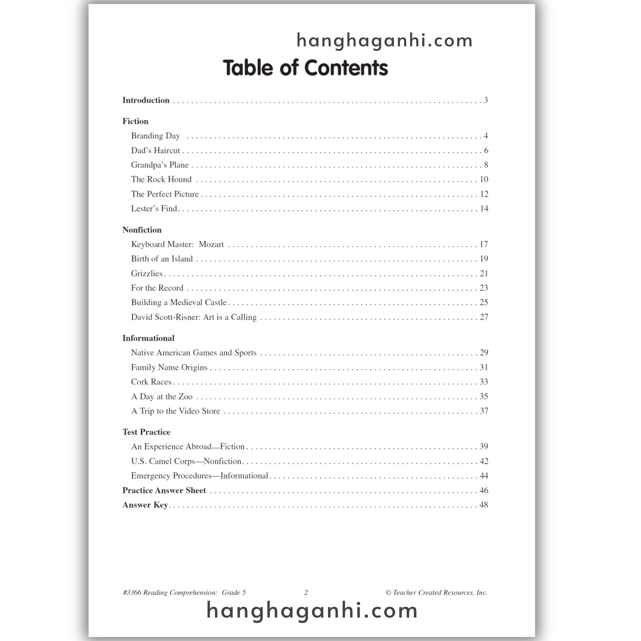 Reading Comprehension Grade 5 Teacher Created Resources, sách đọc hiểu lớp 5_thumbnail_1