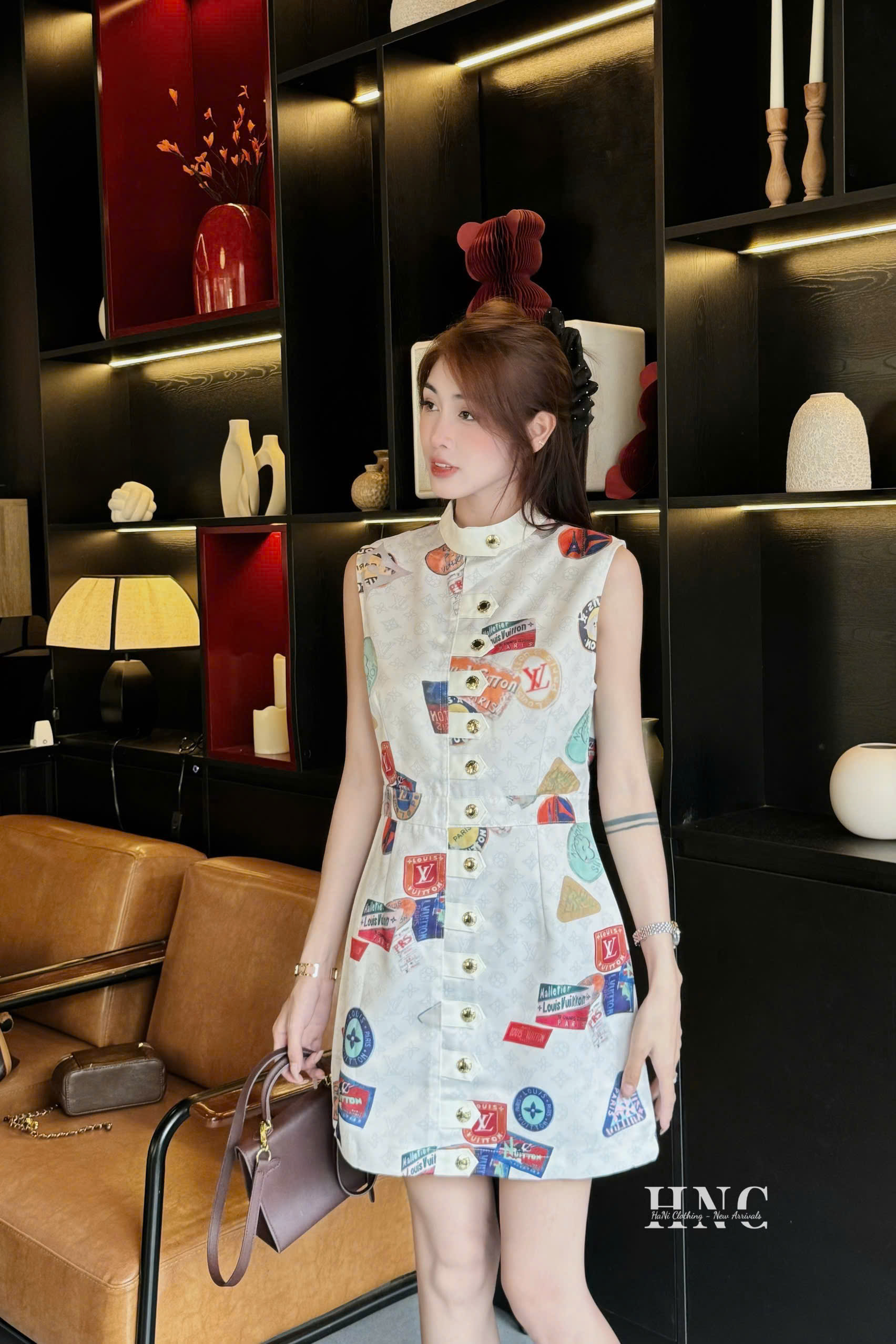 ❤️ Bù hàng váy bò LV cúc ngang
