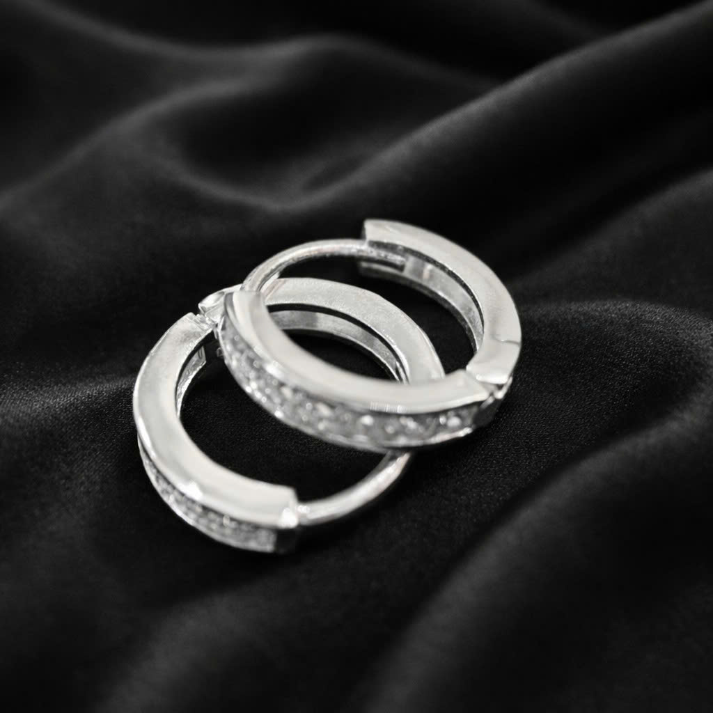 Khuyên vòng bạc xi kim nửa vòng đá khối 10mm_thumbnail_2