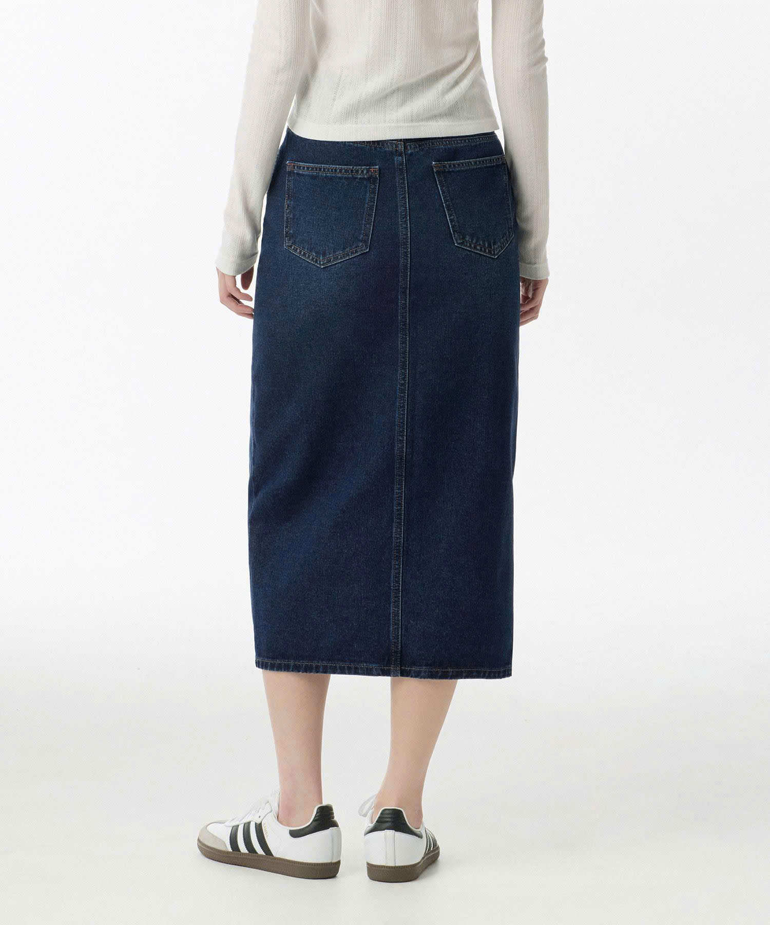 Chân váy jean xẻ trước ( JEAN TRỘN )_thumbnail_2