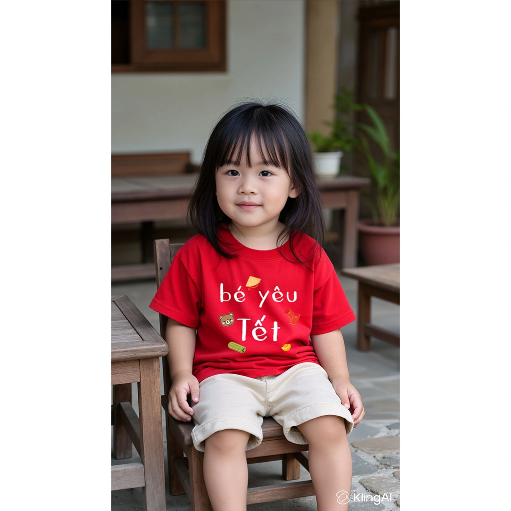 Áo thun bé yêu Tết Bính Ngọ Kado vải cotton dày dặn thoáng mát cổ tròn in mix 3002_thumbnail_3