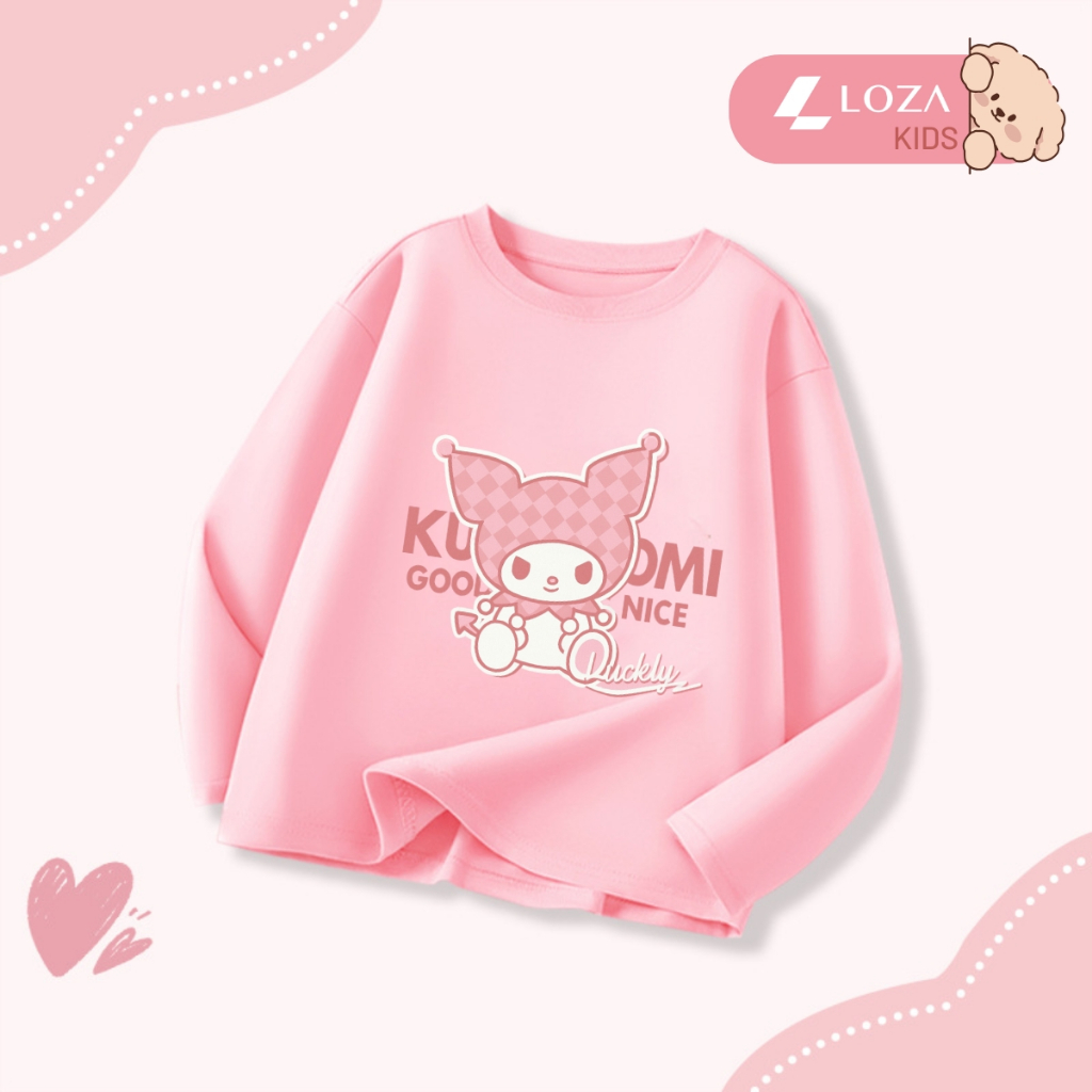 Áo thun dài tay bé gái in hình dễ thương Kuromi - Loza Kids  KT008_thumbnail_8
