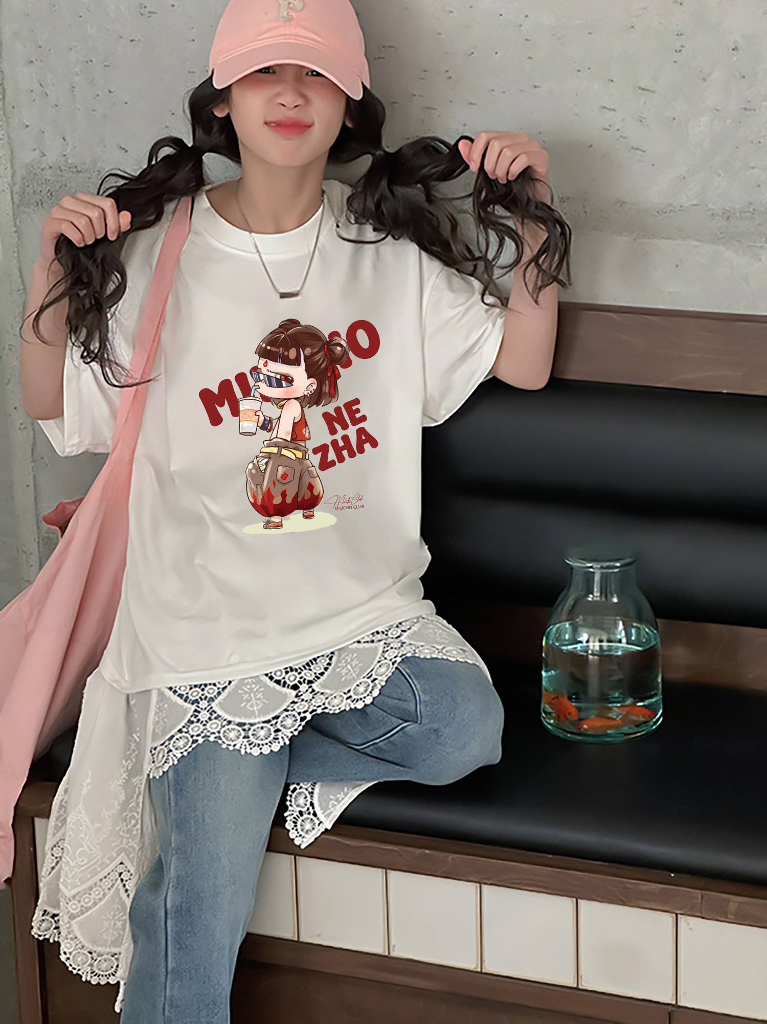 Áo thun bé gái Natra dễ thương 2017 Miucho Kid cổ tròn vải cotton co giãn thoáng mát in mix_thumbnail_5