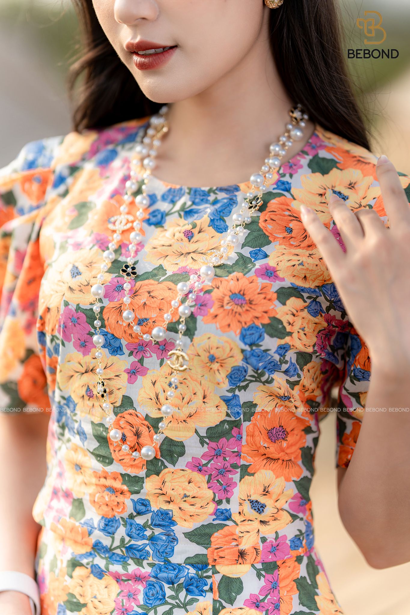 Set Áo Crotop - Chân váy xòe Pansy HOA CAM_thumbnail_4