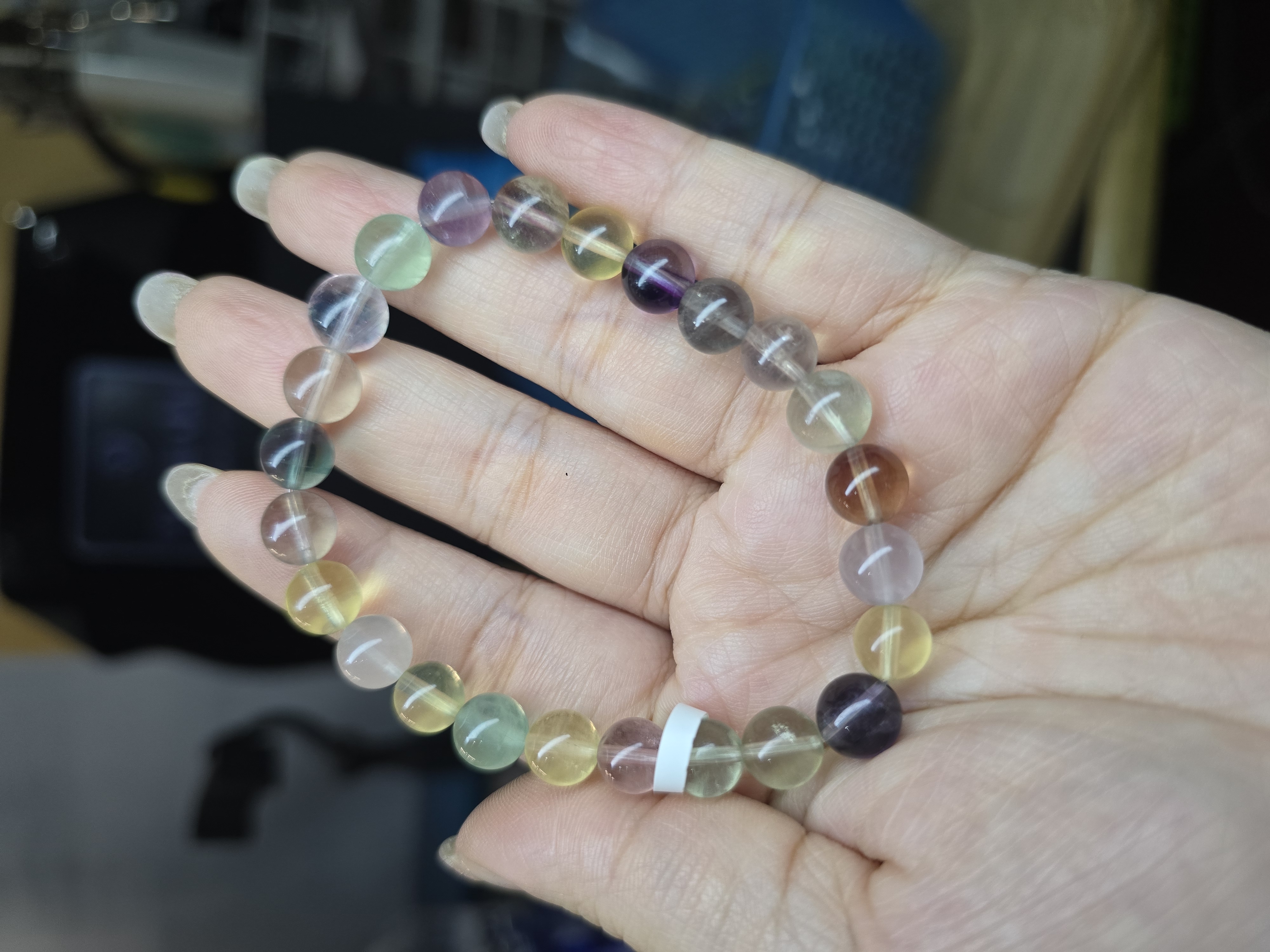 Vòng Đá Fluorite Cầu Vồng Macaron Rainbow Fluorite_thumbnail_3