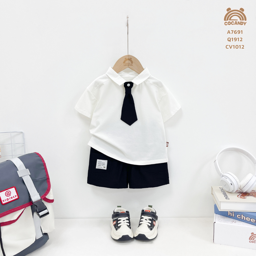 Áo thun cộc TRẮNG có cổ_thumbnail_0