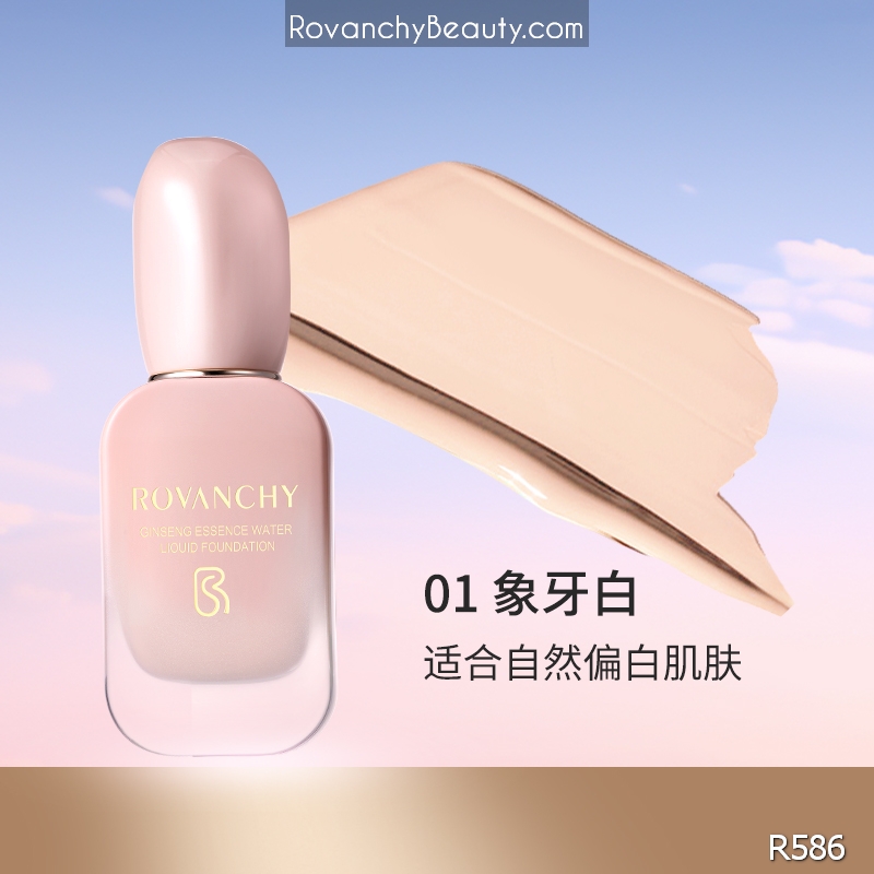 Kem Nền Dưỡng Ẩm R586 ROVANCHY Ginseng Essence Water Liquid Foundation - Bền Lâu, Dưỡng Da, 25g_thumbnail_1