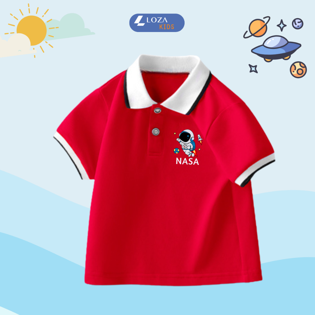 Bộ đồ Polo bé trai in hình phi hành gia - Loza Kids BV279_thumbnail_7